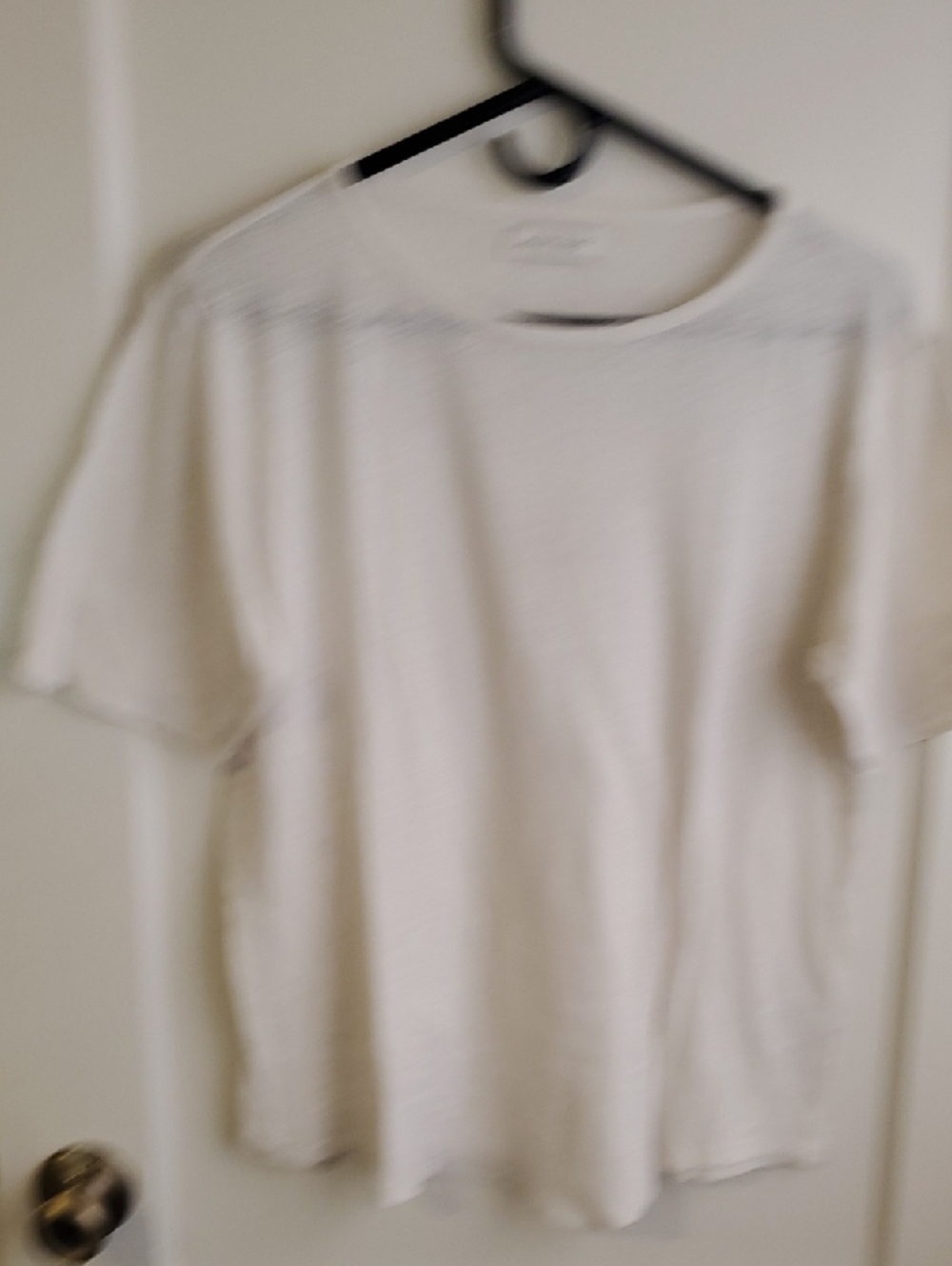 Anine Bing Off-White Short Sleeve Crew Tee